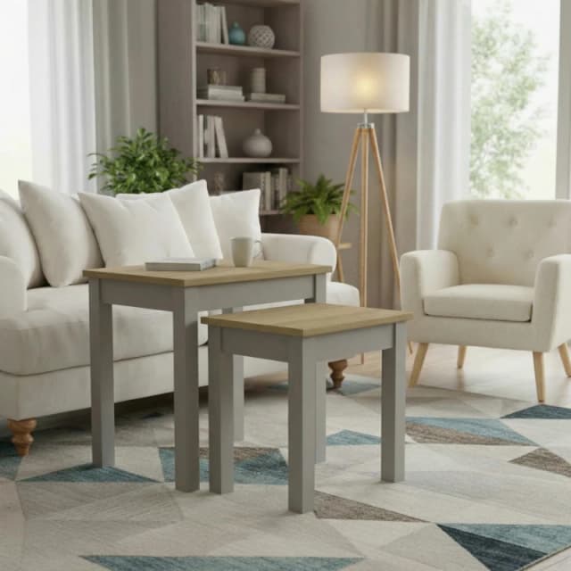 Jack Wills Sherbourne Nest of Tables Grey unisex One Size