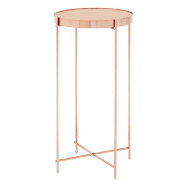 Premier Housewares Allure Mirror Tall Side Table Gold