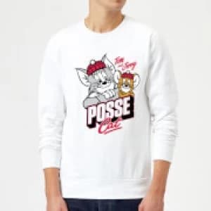 Tom & Jerry Posse Cat Sweatshirt - White - XXL