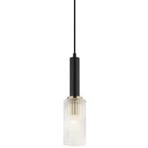 Italux Perola - Modern Hanging Pendant Black, Gold 1 Light , E14