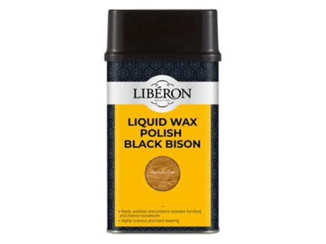 Liberon 126889 Liquid Wax Polish Black Bison Medium Oak 500Ml Libblwmo500N