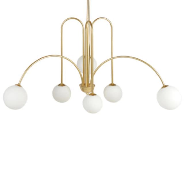 Beliani Retro Chandelier Forbes Metal Gold