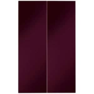 Cooke Lewis Raffello High Gloss Aubergine Larder door W300mm Set of 2