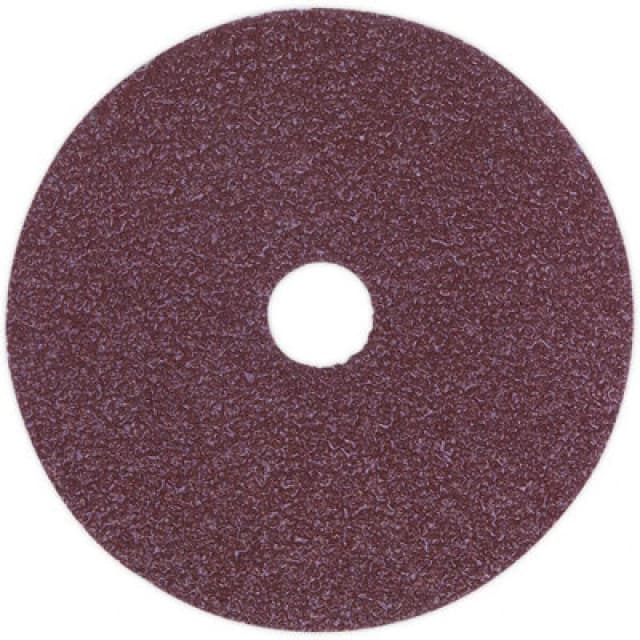 Loops 25 PACK - 115mm Fibre Backed Sanding Discs - 36 Grit Aluminium Oxide Round Sheet Multi