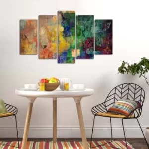 5ABSMDF-15 Multicolor Decorative MDF Painting (5 Pieces)