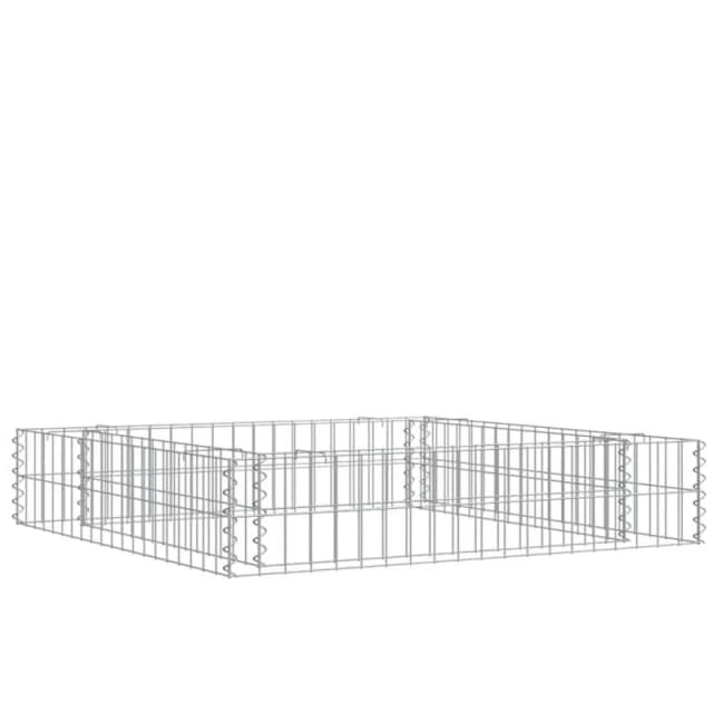 VIDAXL Gabion Raised Bed Galvanised Steel 100x100x20cm Vidaxl 8720286764343