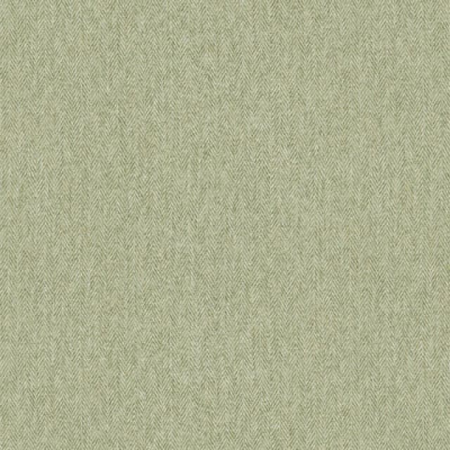 Crown Crown - Harris Tweed Herringbone Texture Green Wallpaper Luxury Fabric Effect WL-M1867