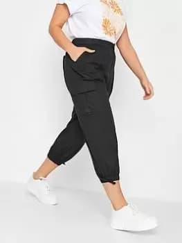 Yours Cargo Crop Trouser Black, Size 18, Women