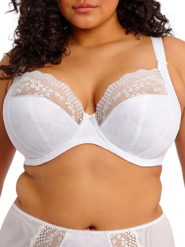 Elomi Elomi Lucie Plunge Wired Bra White White - Elomi - Size: 36F White Female 36F IY25606