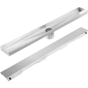 Linear Drain 304 Stainless Steel Infinity Drain 36x2.75in Linear Tile Drain 30L/Min High Flow Capacity Invisible Drain With ''v'' Shape Shower Floor