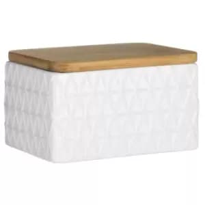 Geome Dolomite and White Tri Butter Dish