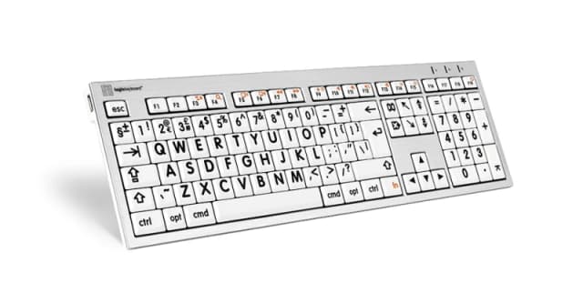 Logickeyboard LKB-LPRNTBW-CWMU-UK keyboard Office USB QWERTY UK Englis