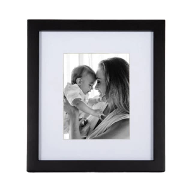 Happy Homewares Classic Designer Mat Black Mdf 5X7 Picture Frame For Free Standing Or Wall Hung