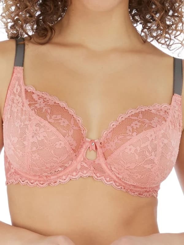 Freya Womens Offbeat Plunge Bra in Pink Size: 30E Pink Female 30E