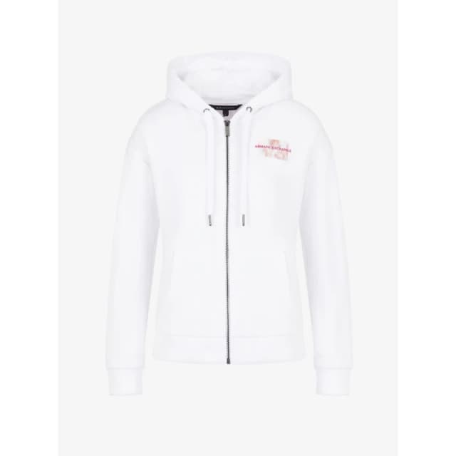 Armani Exchange Full-Zip Hoodie White female XS