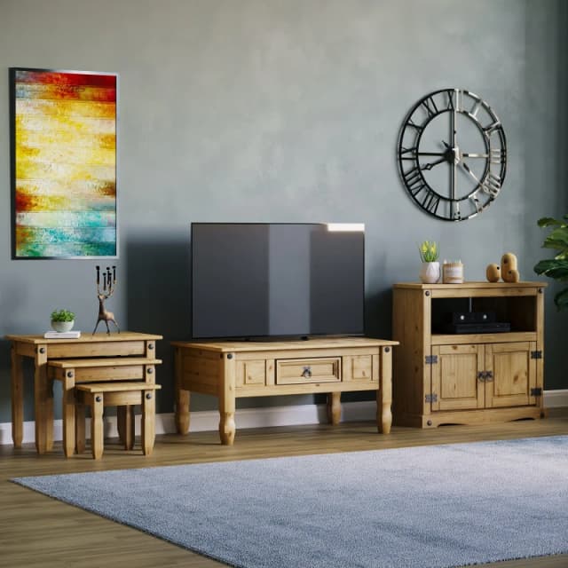 Lassic Vida Designs Corona Trio Living Room Set Pine unisex Set of 3