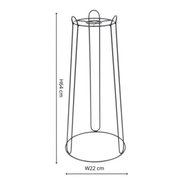 Ivyline Saluzzo Black Plant Stand H64Cm D22Cm