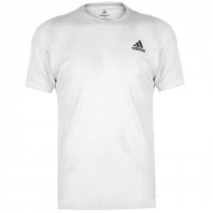 adidas Heather Tech T Shirt Mens - Raw White/White