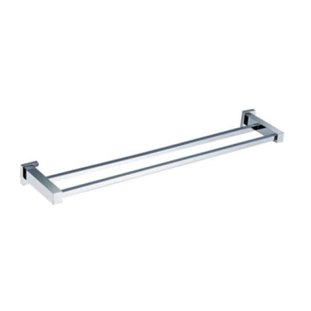Nes Home Square Double Towel Rail Chrome
