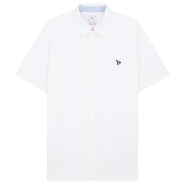 Paul Smith Mens Short-Sleeve Plain Shirt White 01 male L