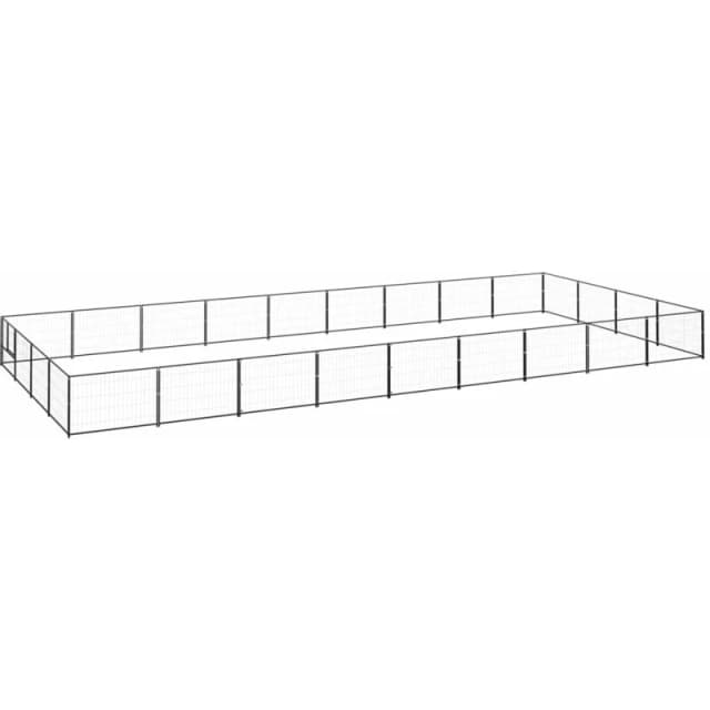 VIDAXL Dog Kennel Black 36 m² Steel Vidaxl 8720286664223