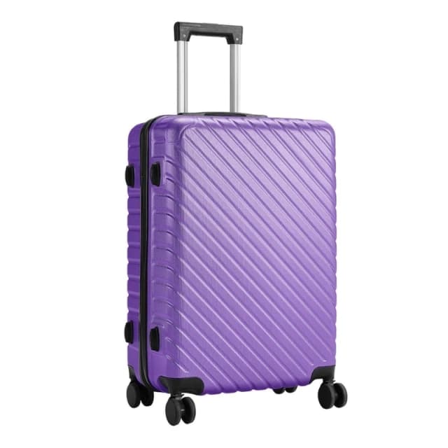 SHEONLY 28" Purple Lightweight Hardside Travel Suitcas Purple unisex 28in