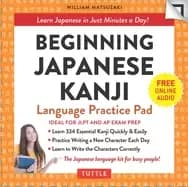 beginning japanese kanji language practice pad learn japanese in just minut