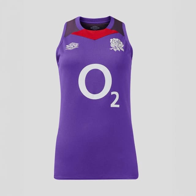 Umbro England Rugby Vest 2024 Womens Violet/Red female 8 (XS)
