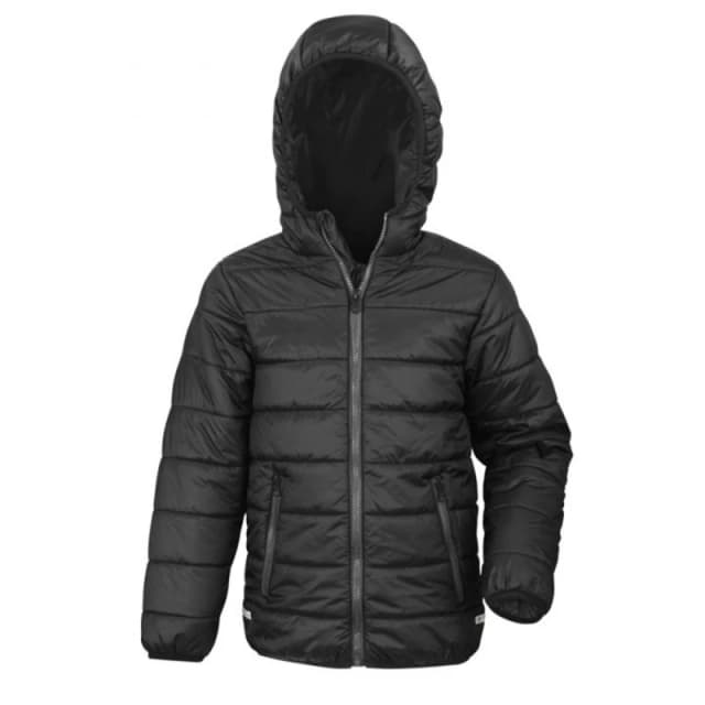 Result Core Padded Showerproof & Windproof Jacket in True Black Size: XS True Black Unisex XS