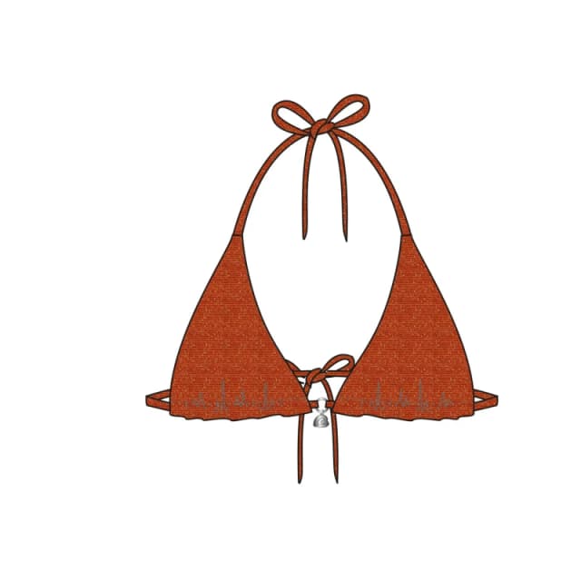 banana moon Womens swimsuit top Banana Moon Rico Seaglitter Orange Female S