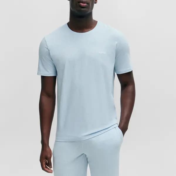 BOSS Bodywear Mix&Match Stretch Cotton-Jersey T-Shirt - L Blue Tops male 50515312-452 L