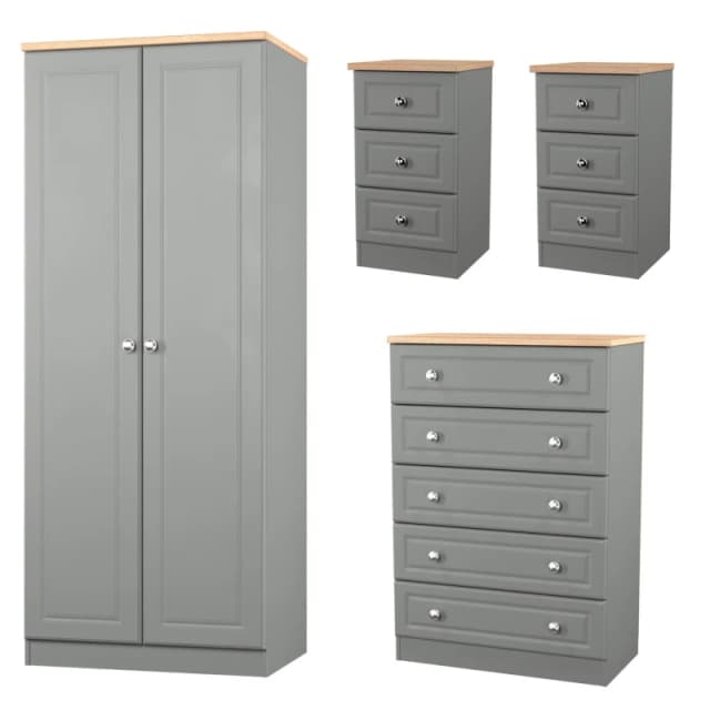 Welcome Furniture Norfolk 4 pce Set (060 012 001 001) - Ready Ass Dusk Grey & Bar unisex Extra Larg