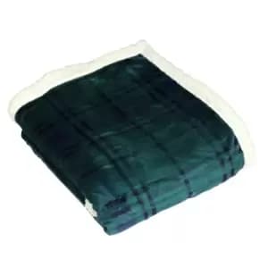 Blake Check Fleece Throw Green