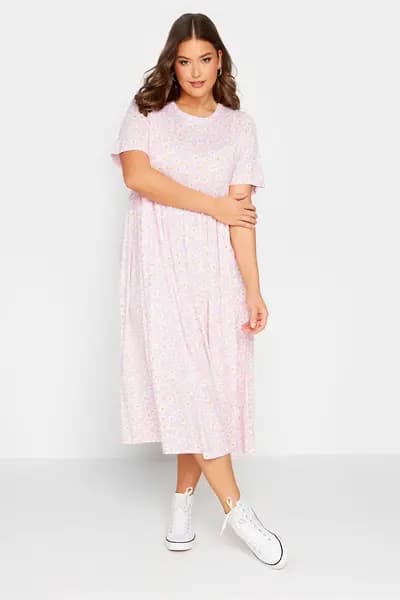 Yours Smock Dress Pink