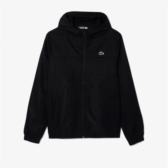 Lacoste Zipped Hooded Taffeta Sport Jacket - Black S
