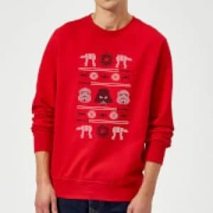 Star Wars Imperial Knit Red Christmas Sweatshirt - L - Red