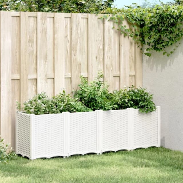 VIDAXL Garden Planter White 160x40x53cm pp Vidaxl 8721012410664