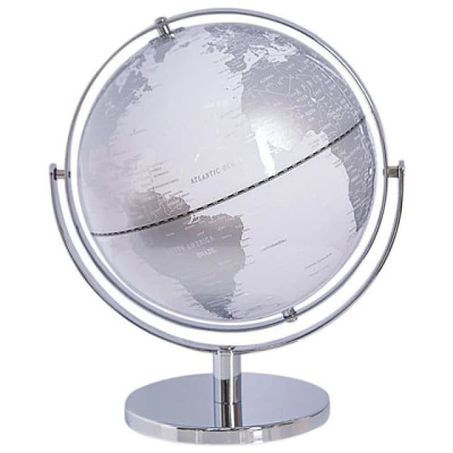 Beliani Globe Drake Silver 33 Cm