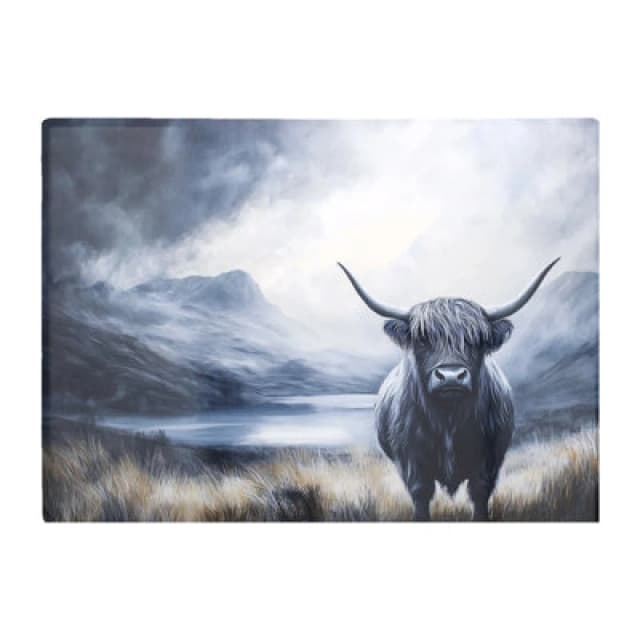 Warren Reed Designer Highland Cow On A Dark Night Chopping Board
