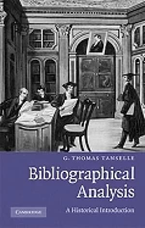 bibliographical analysis a historical introduction