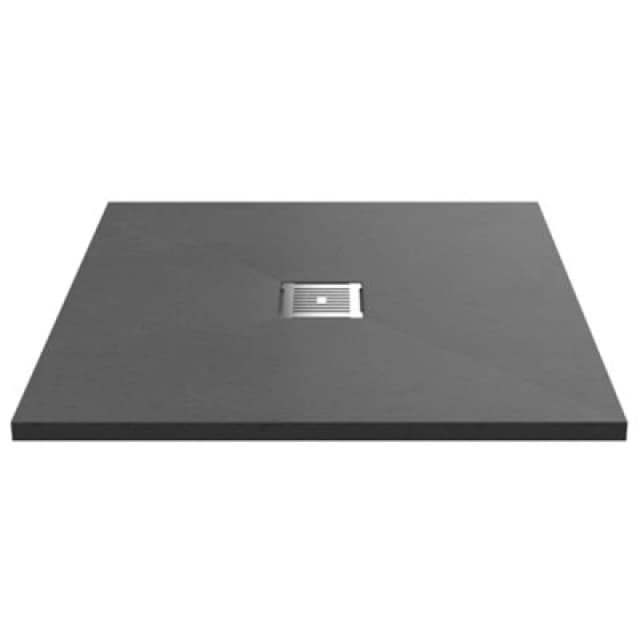 Balterley Premium Slimline Square Shower Tray - 900mm - Slate Grey Grey