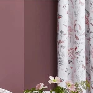 Catherine Lansfield Botanical Gardens Eyelet Curtains - Coral