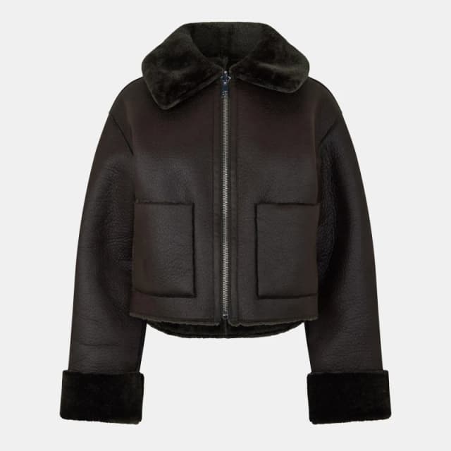 Jack Wills Reverse Shearling Jacket - Green Green 6
