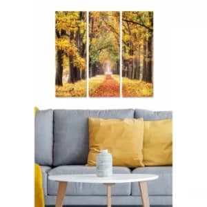 MDF131144762 Multicolor Decorative MDF Painting (3 Pieces)