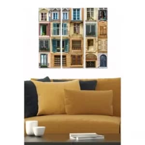 MDF2840152 Multicolor Decorative MDF Painting (3 Pieces)