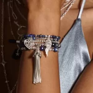 ChloBo Silver Mindful Sodalite Set of 5 Bracelets