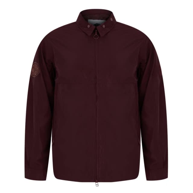 Pretty Green Mens PG Porter Overshirt Burgundy male Small