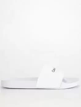 Calvin Klein Pool Rubber Slide, White, Size 41, Men