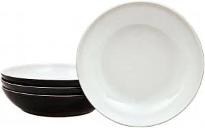 Denby Everyday Set of 4 Stoneware Pasta Bowls Black Pepper