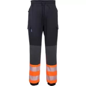 Portwest KX3 Hi Vis Flexi Trousers Black / Orange L 31"